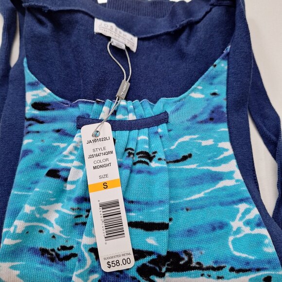 Joseph A Blue Cotton Blend Sweater NWT - Picture 7 of 8